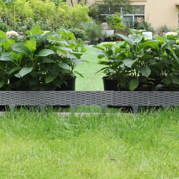 Garden Picket Fence Plant Border Edging Lawn Imitation Garden Decor