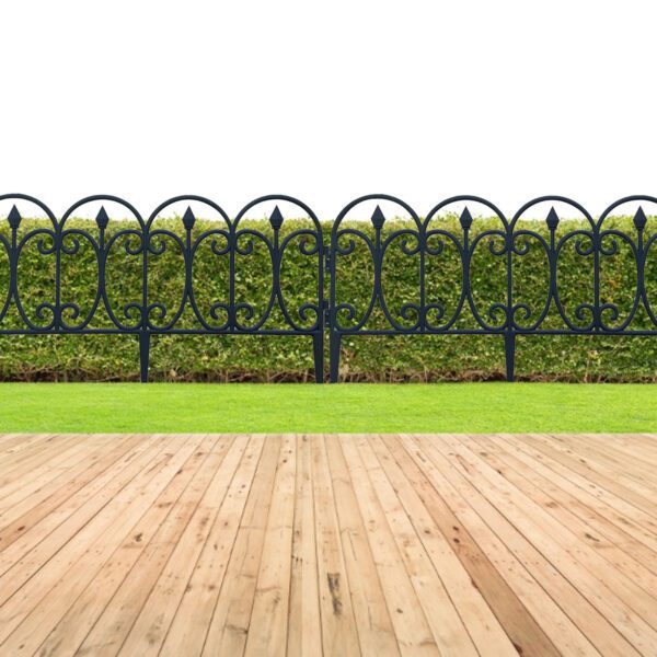 5pcs Retractable Garden Border Plastic Fence Lawn