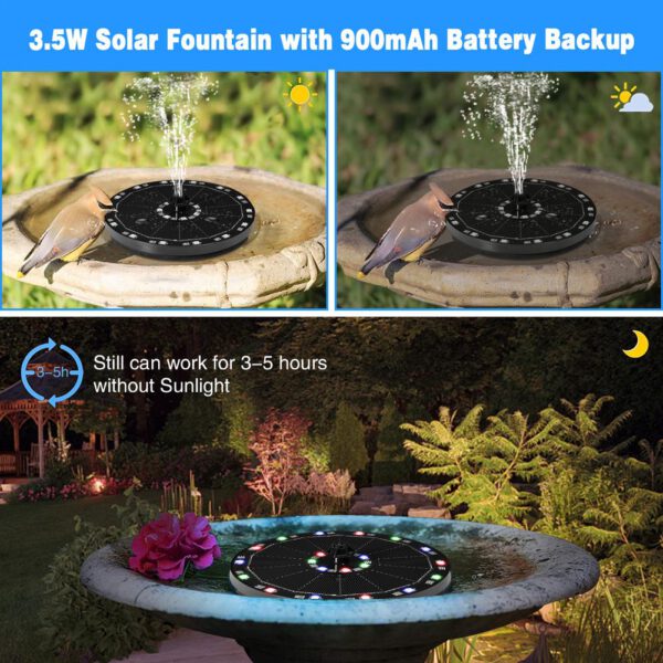 7V 3.5W Solar Water Fountain Pool