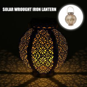 Solar Lanterns Hollow LED Iron Art Solar Lamp Metal