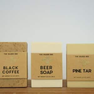 Men's Soap Trio: Beer Soap, Black Coffee Soap, and Pine Tar Soap