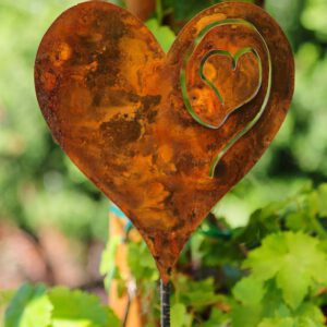 A Heart in the Garden Rusted Heart